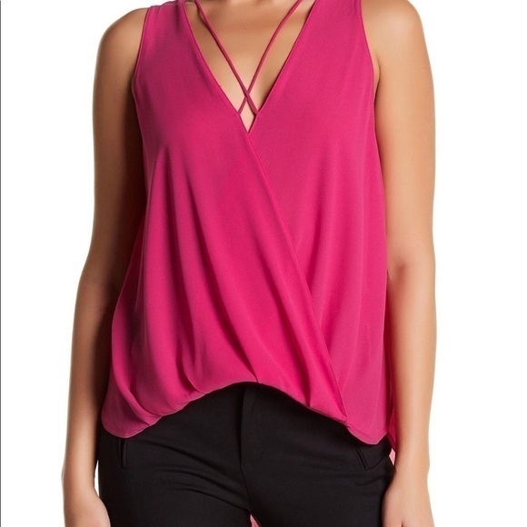 Lush Cross Front Pink Top Size Medium - Picture 1 of 8